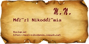 Mözl Nikodémia névjegykártya